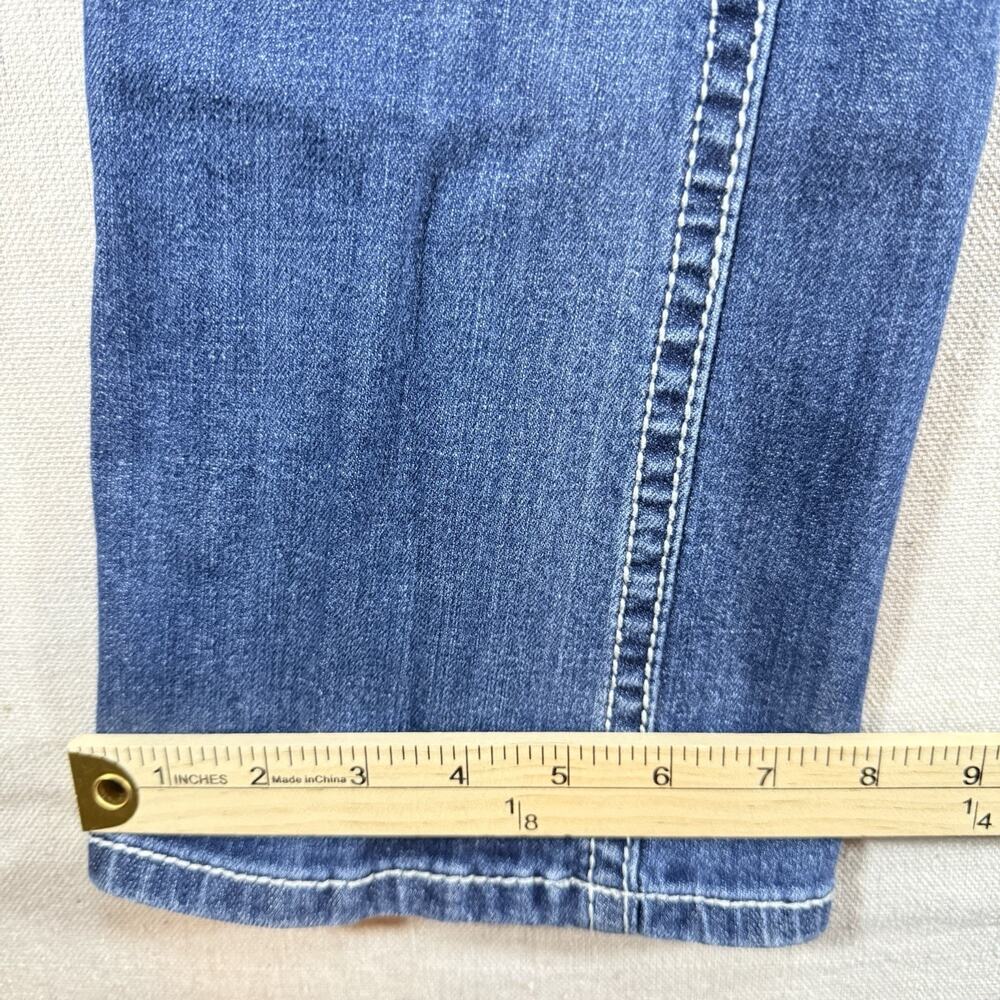 Grace Women's 27 Bootcut Jeans Medium Wash Embellished Rhinestone Flap Pocket - Picture 13 of 13